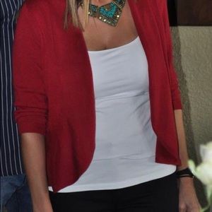 IMAN 3/4-Sleeve Open Front Knit Cardigan